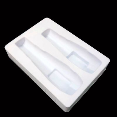 Caja de PVC blanco a medida MOQ 10000 pcs para el embalaje personalizado del conjunto de cuidado de la piel