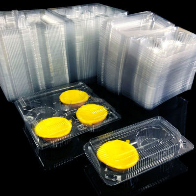 SH-0058 Embalaje PET transparente desechable de calidad alimentaria para pasteles de tartas de huevo para llevar