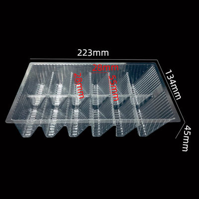 Materiales reciclables Característica de bandeja de ampollas PET transparente personalizada para dulces