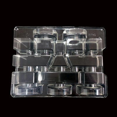 bandeja de ampollas de PET transparente para componentes de material de equipo de embalaje de plástico reciclable