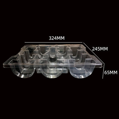 bandeja de ampollas de PET transparente para componentes de material de equipo de embalaje de plástico reciclable
