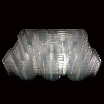 bandeja de ampollas de PET transparente para componentes de material de equipo de embalaje de plástico reciclable