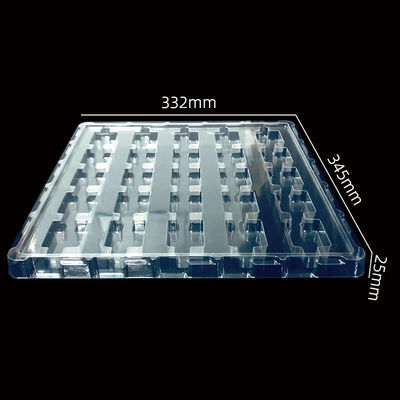 Placa de ampollas de plástico para componentes de semiconductores personalizada