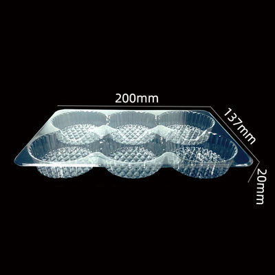 Grado alimenticio PET transparente Blister inserción bandeja para Mochi Pastelería Pastelería
