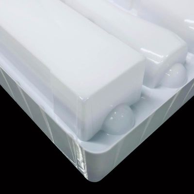 Kit de cuidado de la piel bandeja de inserción de plástico de embalaje de PS blanco bandeja moldeada de ampollas para cosméticos