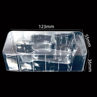 Tela de inserción de ampollas de PET transparente personalizada para herramientas de maquillaje de frascos de polvo de uñas de cromo