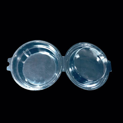 Se acepta el pedido personalizado Envases de plástico con bisagra de PET transparente