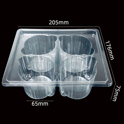 Grado 4 de alimentos Envases de cajas de plástico para pasteles desechables Muffins Tipo de plástico PET