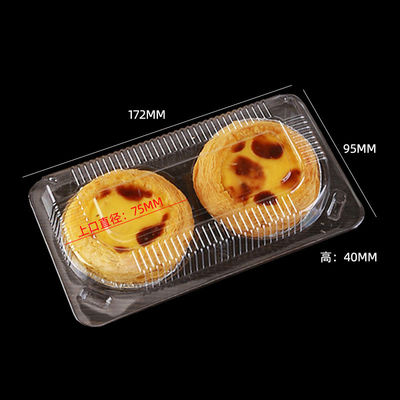 Matt Lamination Impresión de dos compartimientos Caja Clamshell para llevar Caja de plástico