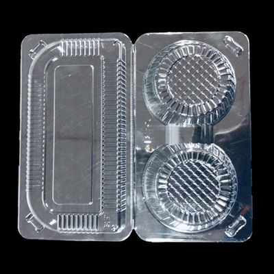 Matt Lamination Impresión de dos compartimientos Caja Clamshell para llevar Caja de plástico