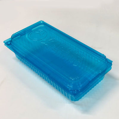 36 años de experiencia Envases de plástico de PET azul Envases de ampollas para cangrejos