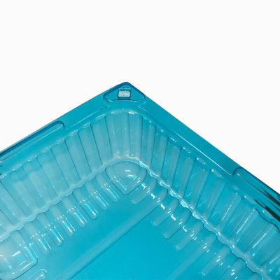 36 años de experiencia Envases de plástico de PET azul Envases de ampollas para cangrejos
