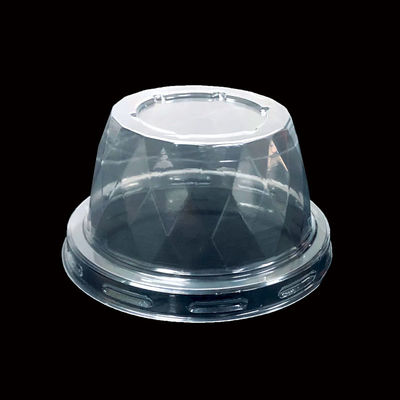 Capa de taza de ampollas PET transparente para café Boba leche té yogur forma de cristal personalizable