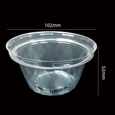 Capa de taza de ampollas PET transparente para café Boba leche té yogur forma de cristal personalizable