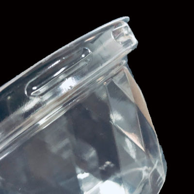 Capa de taza de ampollas PET transparente para café Boba leche té yogur forma de cristal personalizable