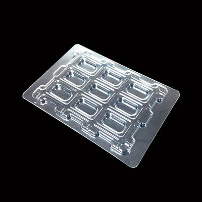 Envases con ampollas de PET transparentes, apilables y personalizados para el embalaje de componentes electrónicos
