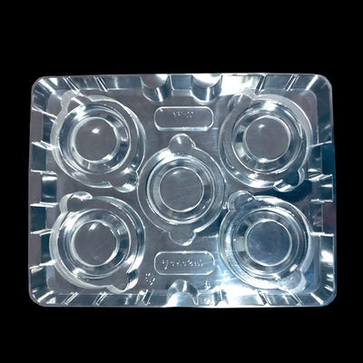 bandeja moldeada de PET transparente y apilable personalizada para componentes de semiconductores de hardware